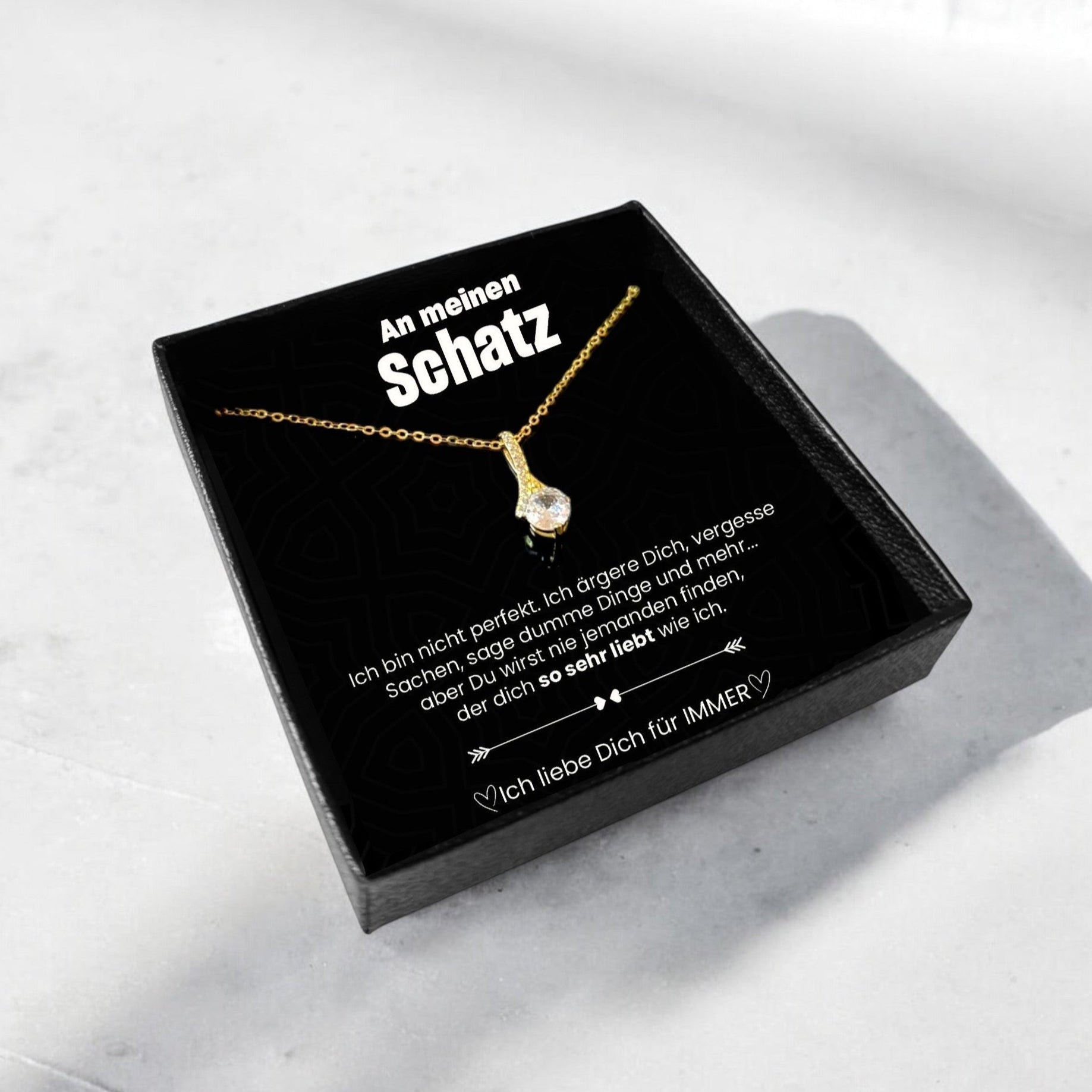 "An meinen Schatz" - Liebesschleifen Halskette - 925 Sterling Silber