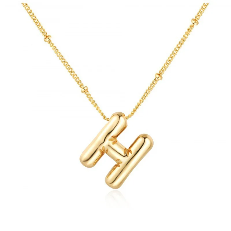 Bubble name necklace with letters