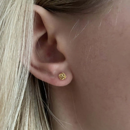 Vielring - Rosen Ohrstecker - 925 Sterling Silber - Gold