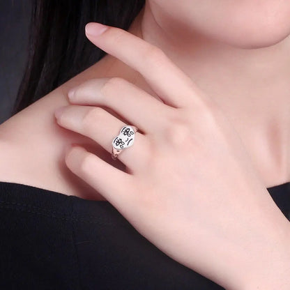 Vielring - Sad Smile Ring • Emoji Ring - Silber / Kupfer