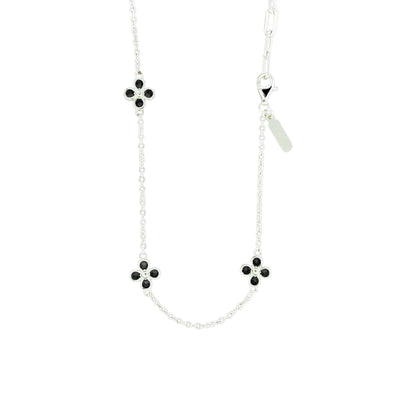 Square Zirconia Necklace - 925 Silver