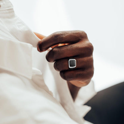 Vielring - Onxy Ring - 925 Silber - Silber