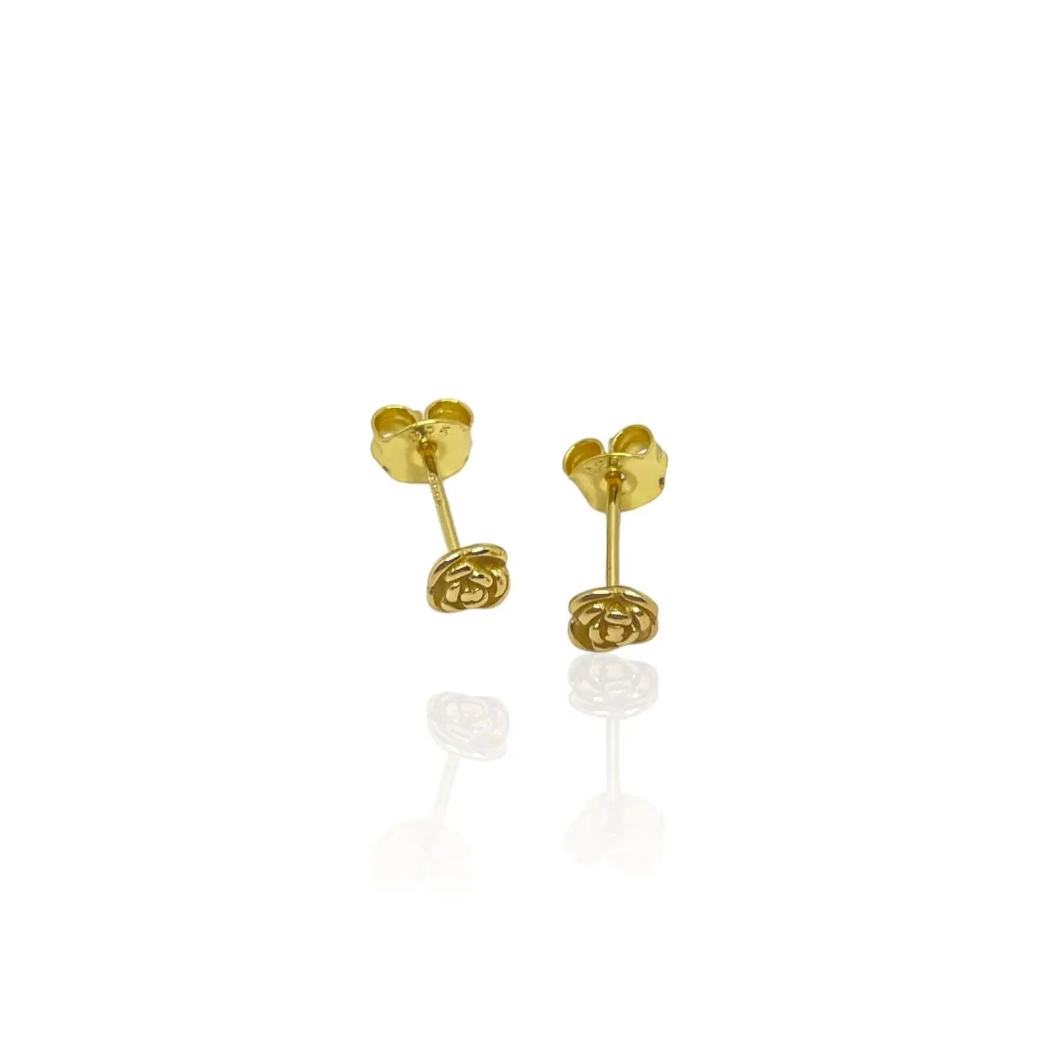 Rosen Ohrstecker Gold • 925 Sterling Silber Vielring