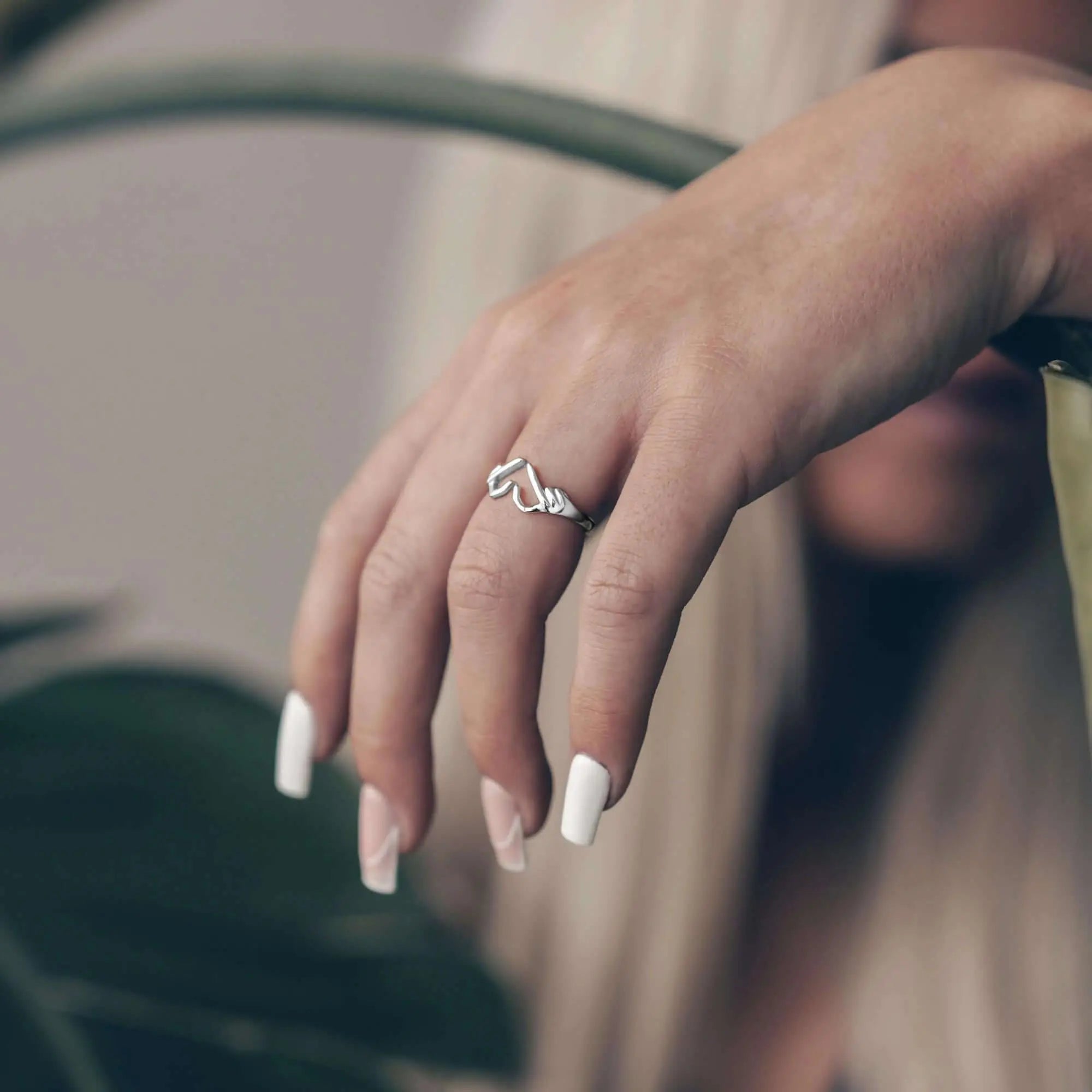 Herz Hände Ring • Zeigefinger Ring Vielring