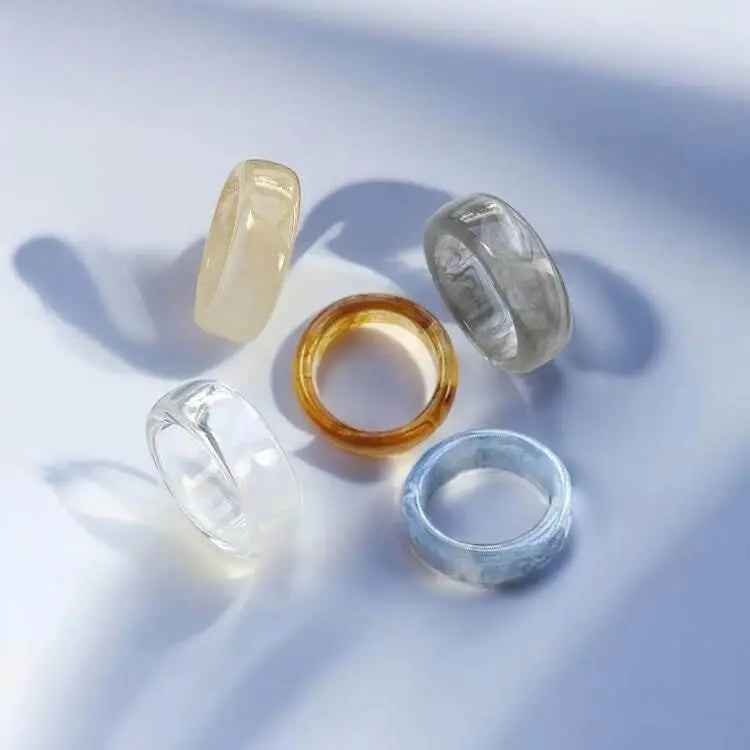 Acryl-Ringe • Kunststoff-Ringe Set Vielring