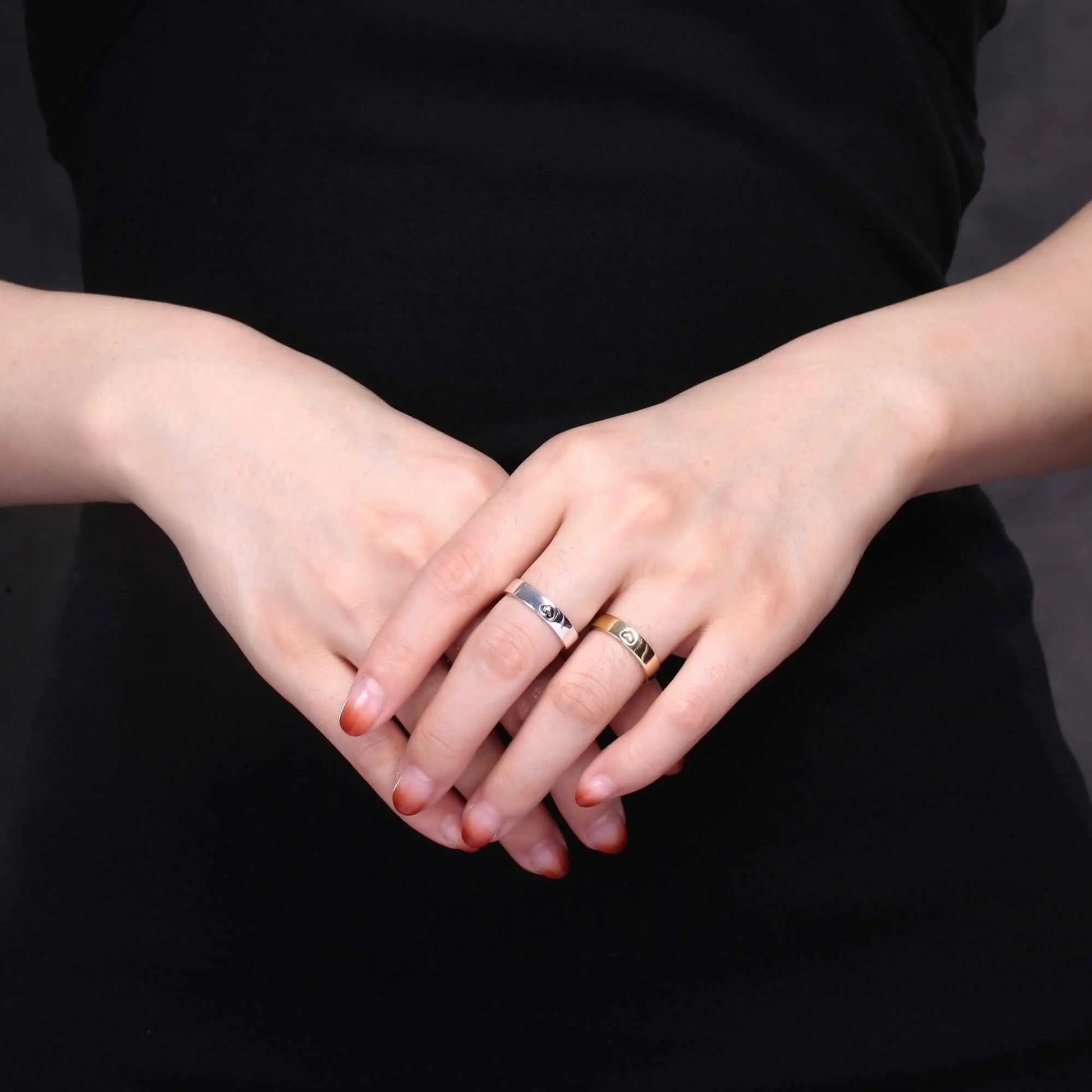 Silver 925 Love Ring 18K Gold Plated Vielring