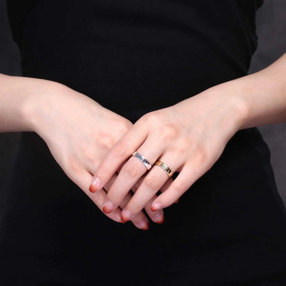 Silver 925 Love Ring 18K Gold Plated Vielring