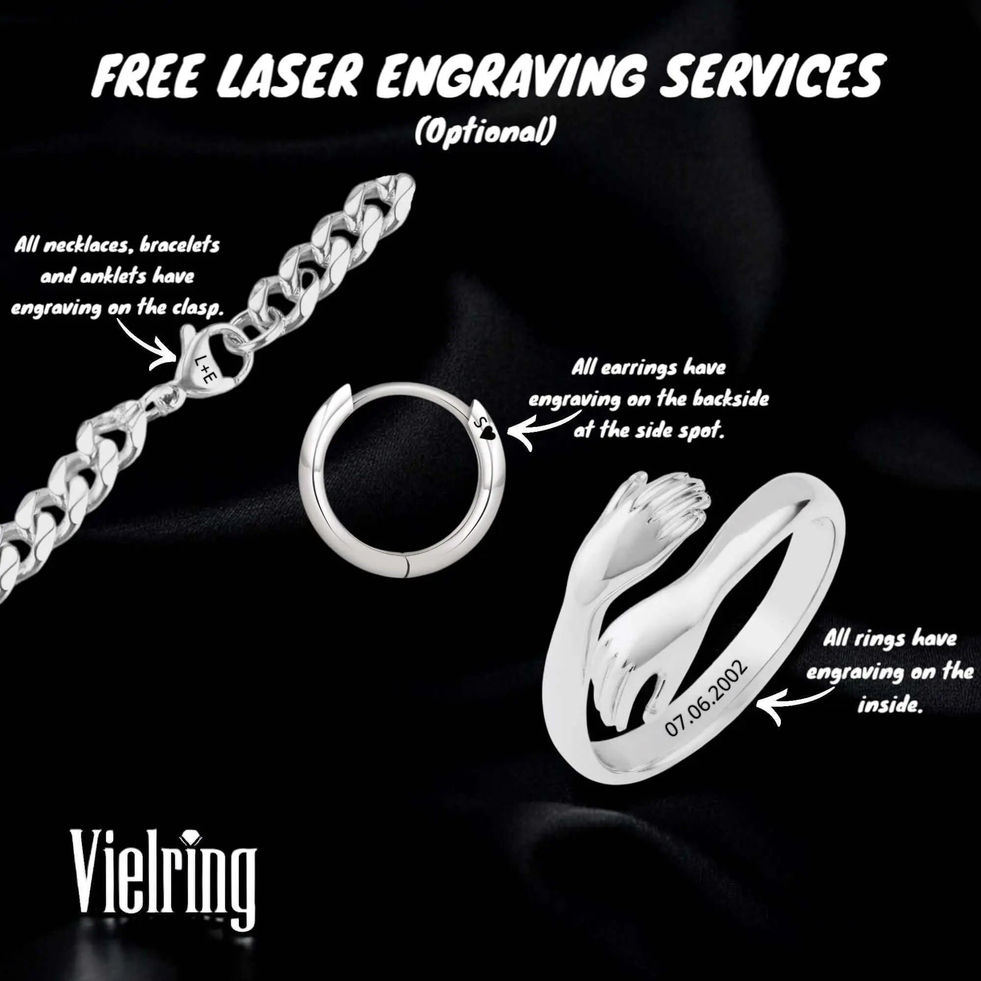 Unregelmäßiger konkaver Ring • Offener Ring Vielring
