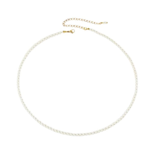 Vielring - Filigrane Runde Perlen Halskette - Edelstahl - Gold / 33 + 7 cm