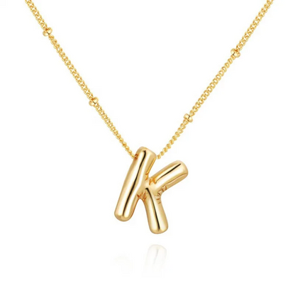 Bubble name necklace with letters