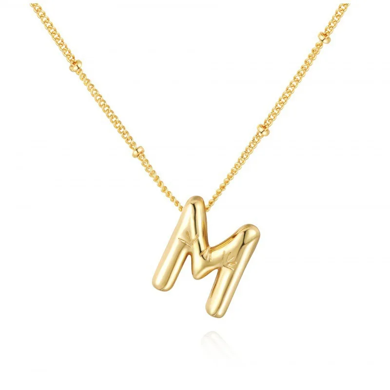 Bubble name necklace with letters