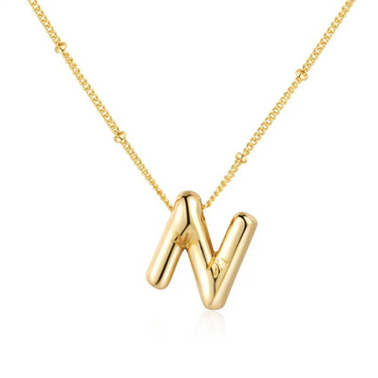Bubble name necklace with letters