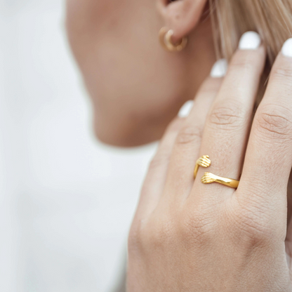 Open hug ring strength - 925 silver