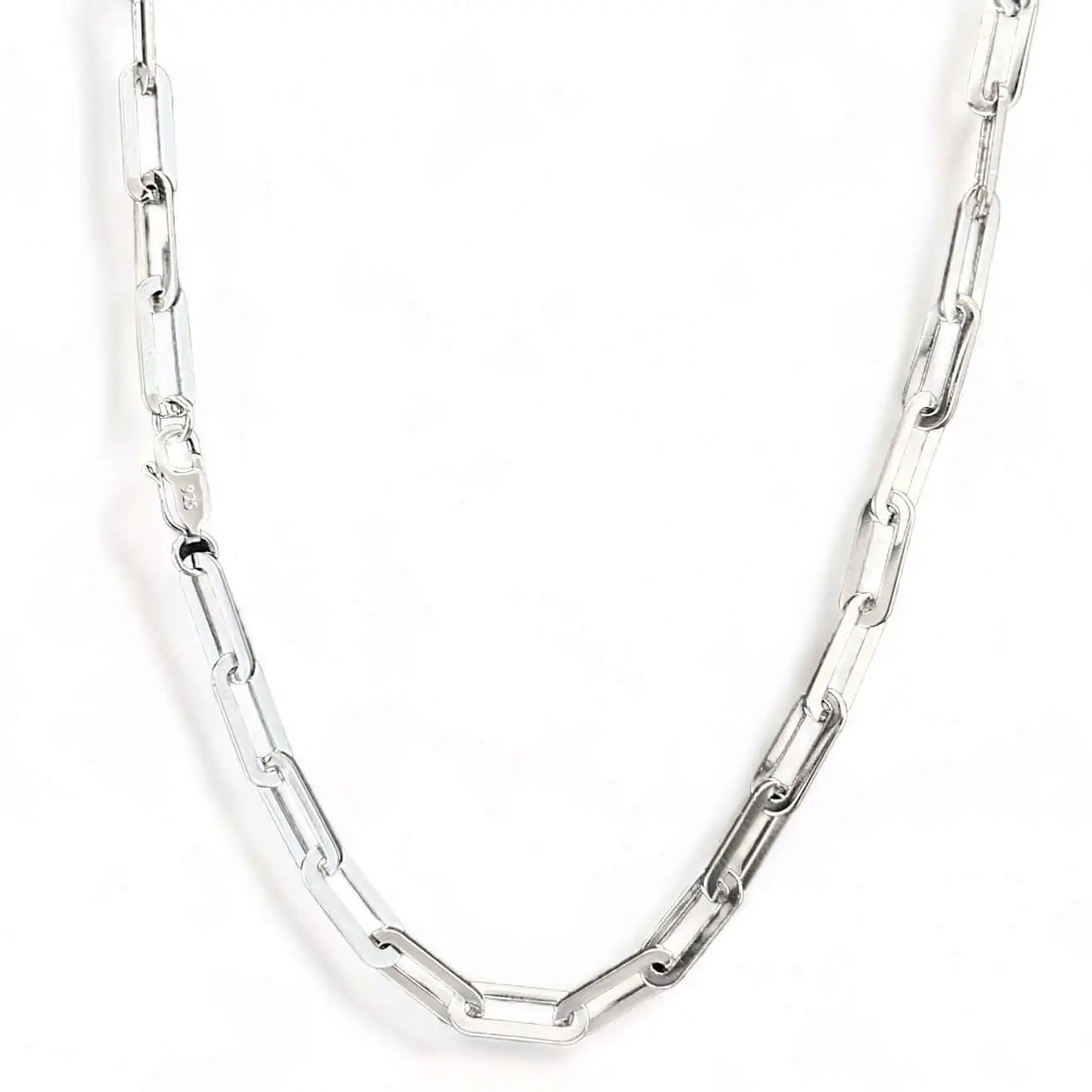 Paper Clip Halskette 4,5mm - 925 Silber Schmuckmeer