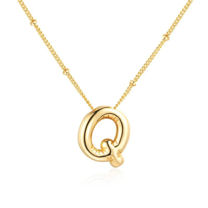 Bubble name necklace with letters