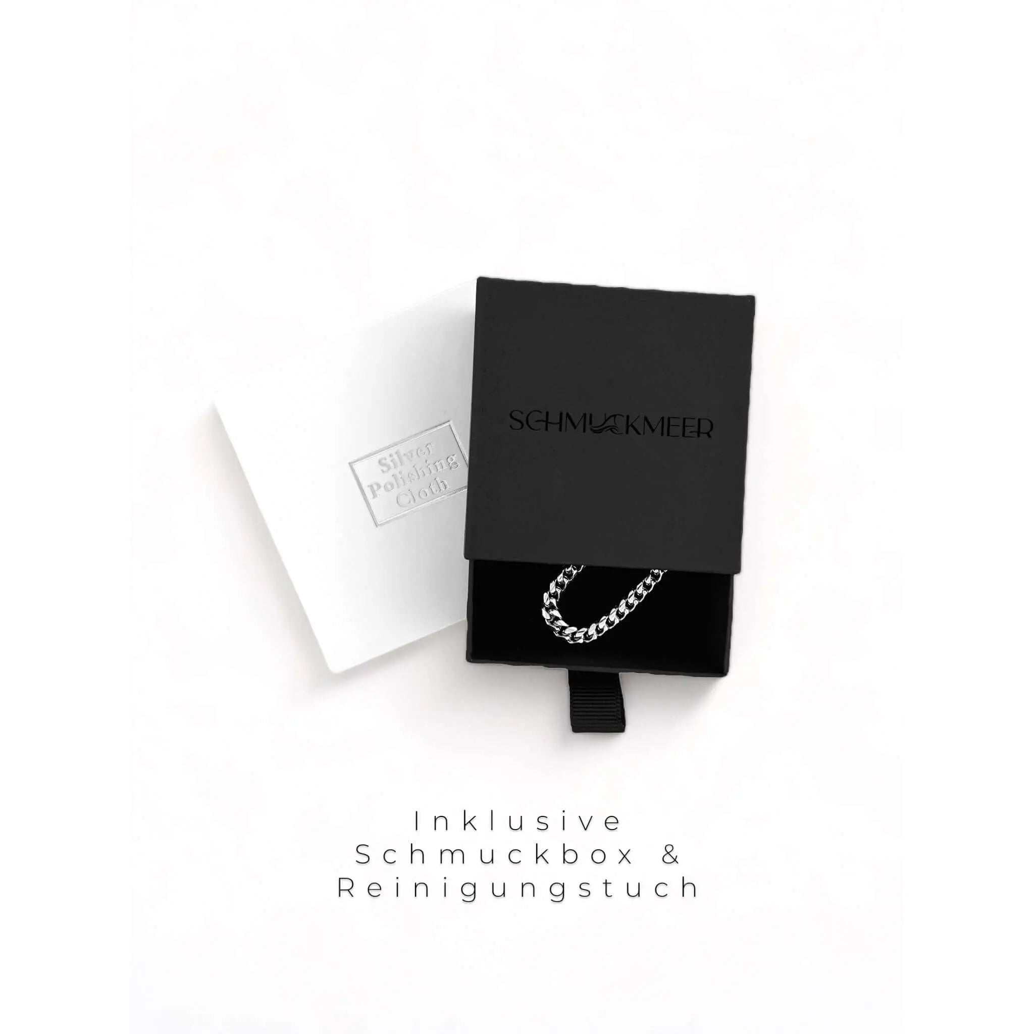 Quadratischer minimalistische Halskette - 925 Silber Schmuckmeer