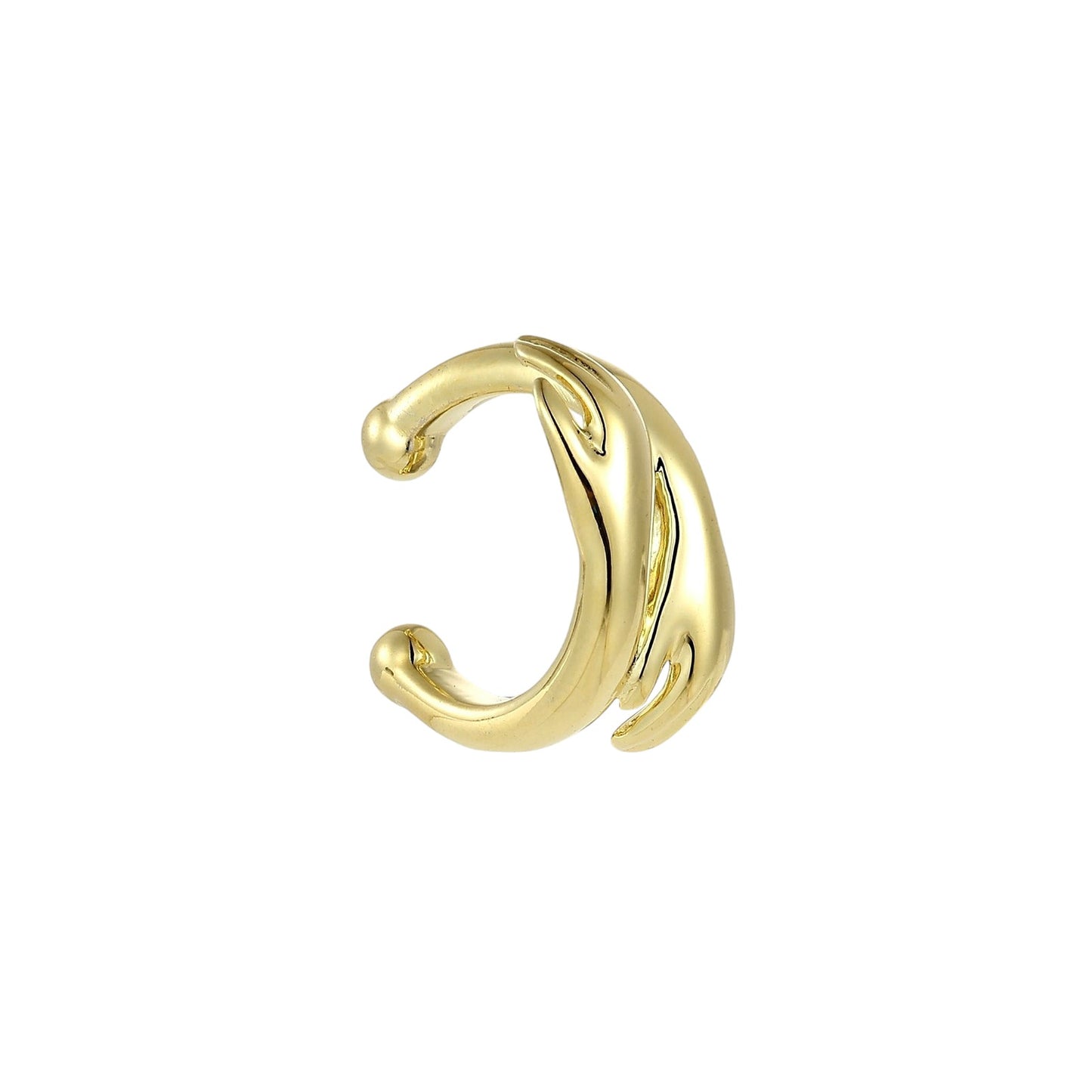 Vielring - Umarmender Ear Cuff - 925 Silber - Gold / Einzeln