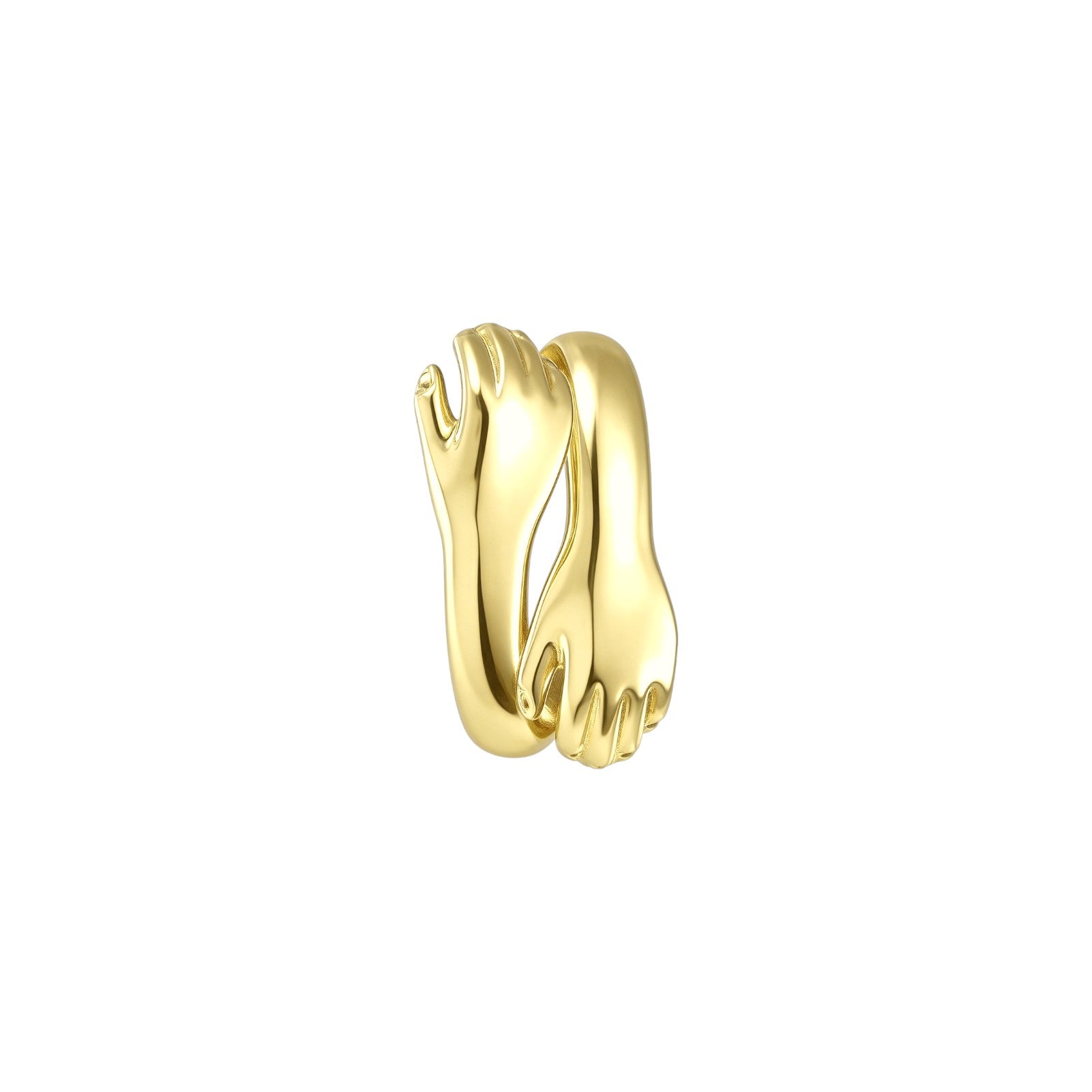 Vielring - Umarmender Ear Cuff - 925 Silber - Gold / Einzeln