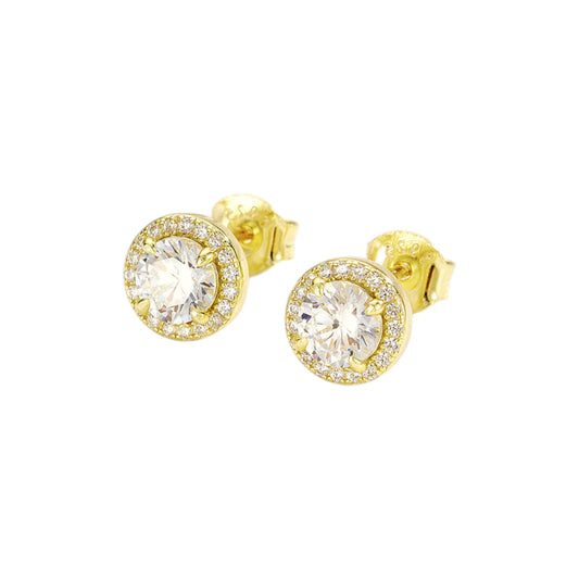 Dainty crystal hoop earrings • Zirconia crystals