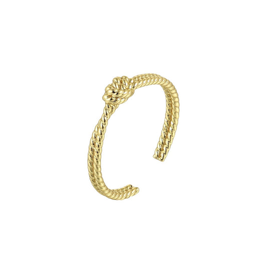 Square ring with zirconia stones - 925 silver