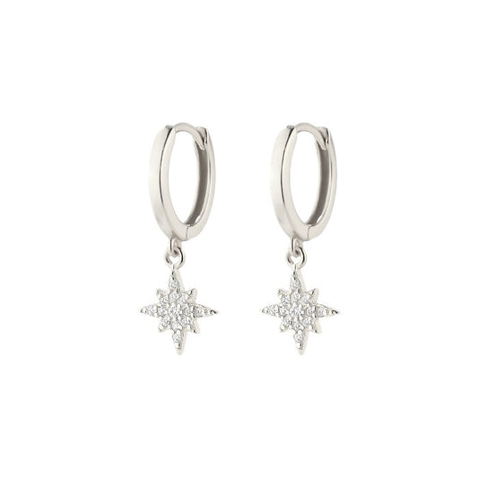 Dainty crystal hoop earrings • Zirconia crystals