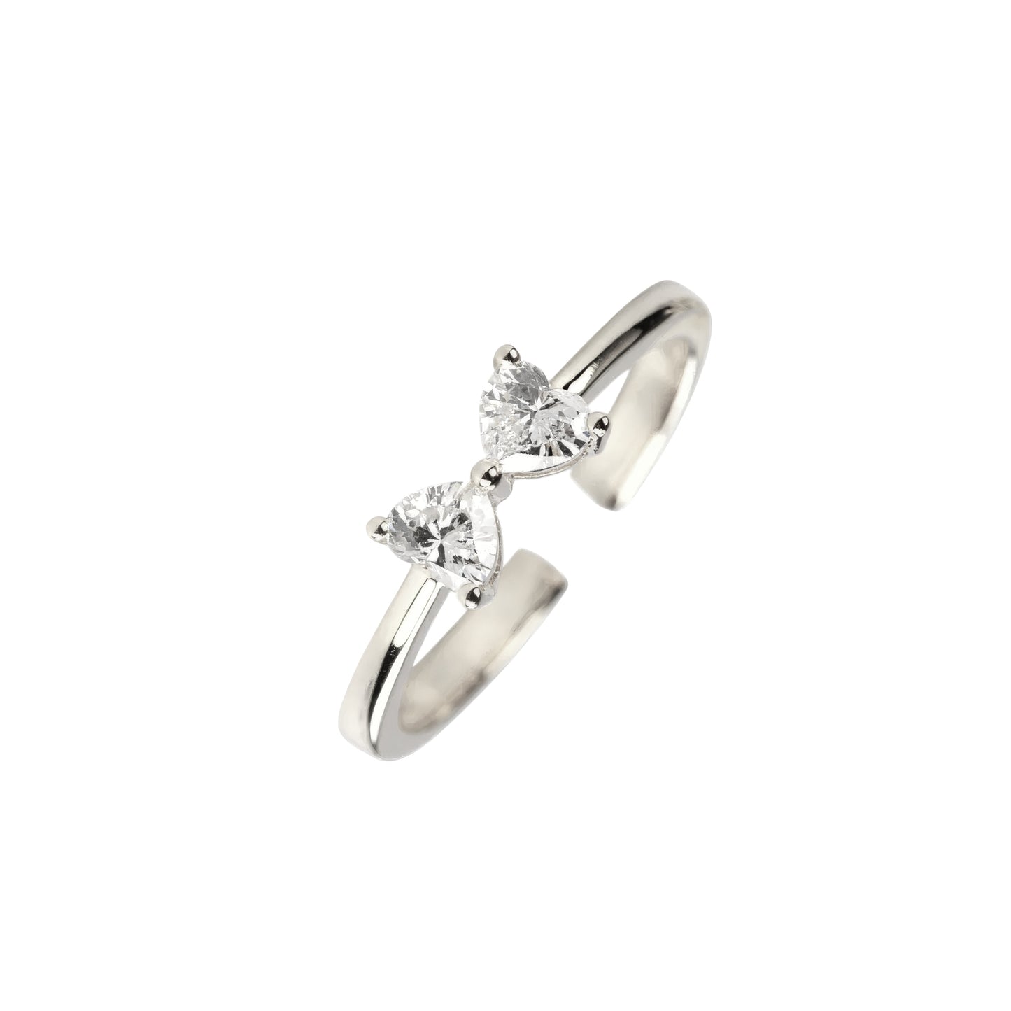 Gold Abstract Ring • 925 Sterling Silver Open Ring