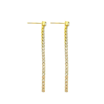 Dainty crystal hoop earrings • Zirconia crystals
