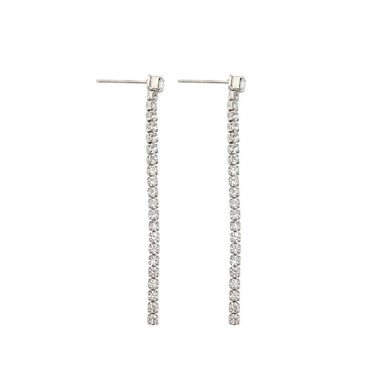 Dainty crystal hoop earrings • Zirconia crystals