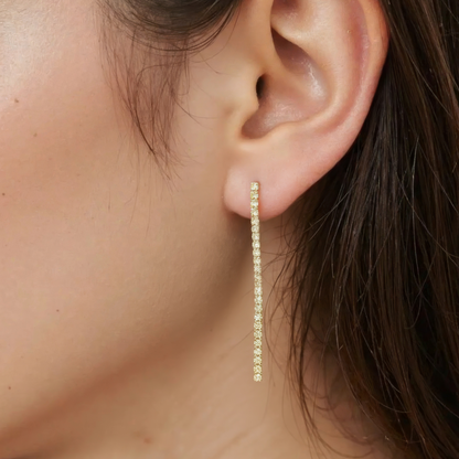 Dainty crystal hoop earrings • Zirconia crystals