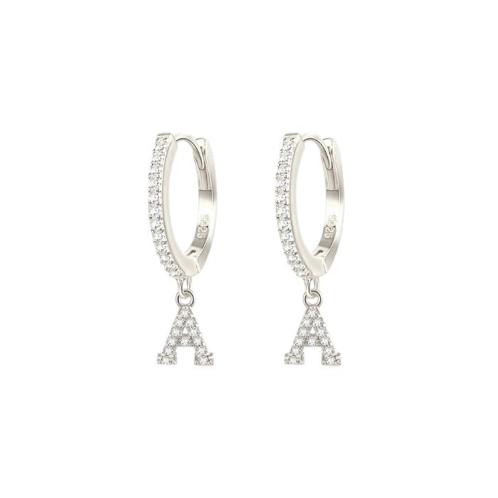 Dainty crystal hoop earrings • Zirconia crystals