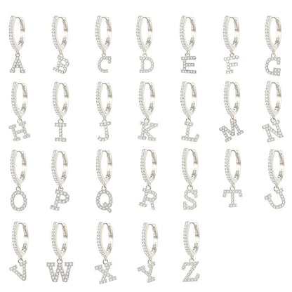 Dainty crystal hoop earrings • Zirconia crystals