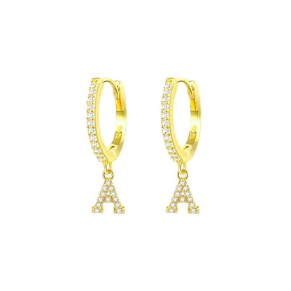 Dainty crystal hoop earrings • Zirconia crystals