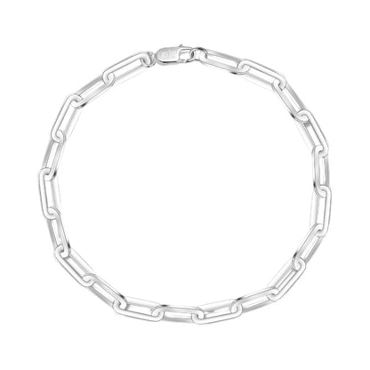 Paper clip bracelet 4.5 mm - 925 silver