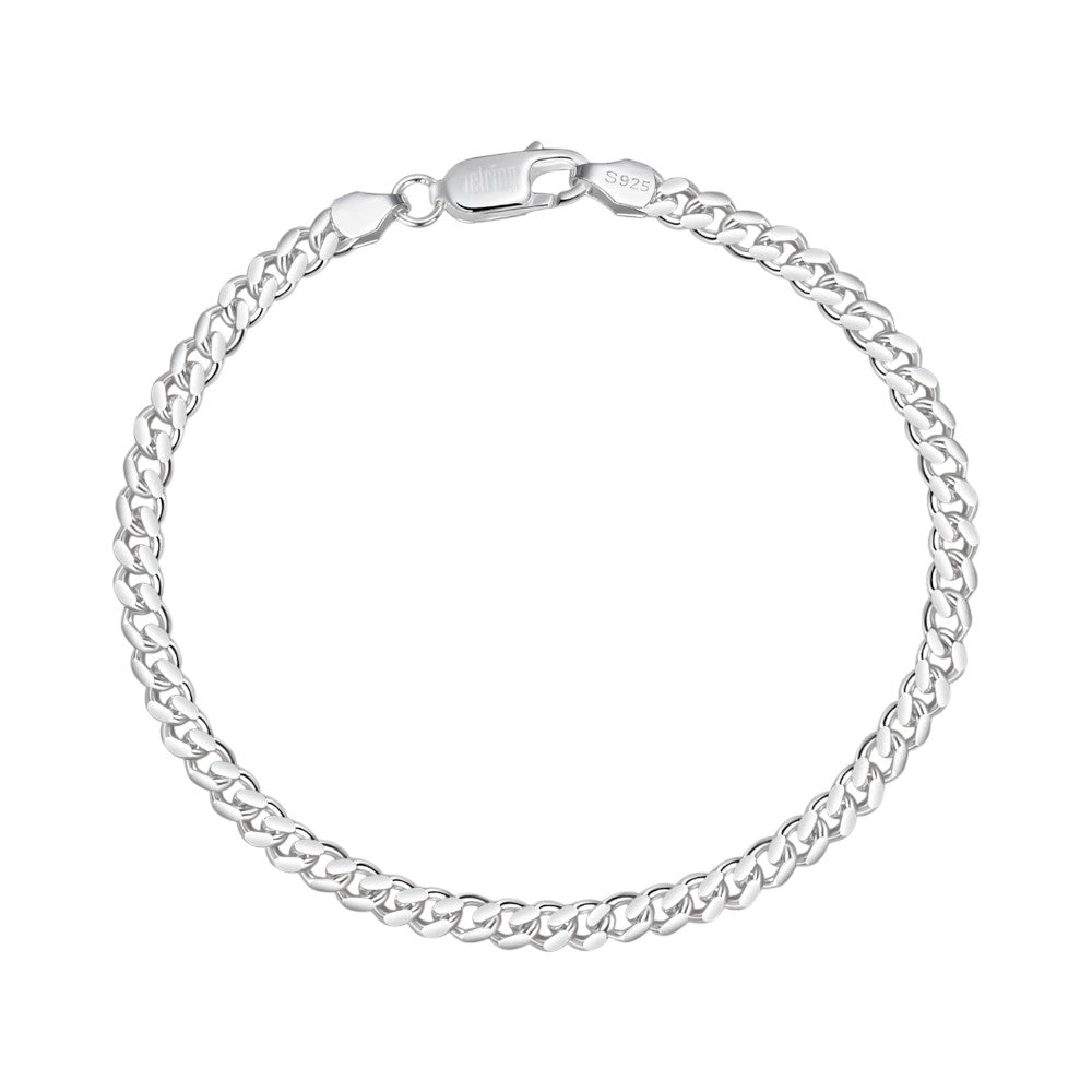 Curb chain bracelet 3.5 mm - 925 silver