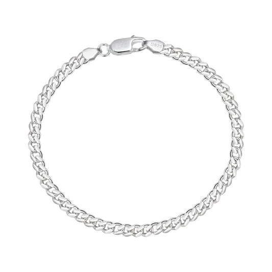 Curb chain bracelet 3.5 mm - 925 silver