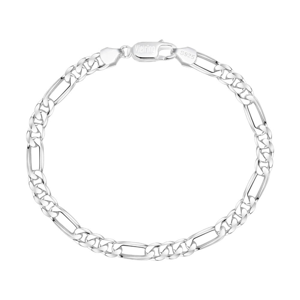 Figaro bracelet 5 mm - 925 silver