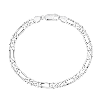 Figaro bracelet 5 mm - 925 silver