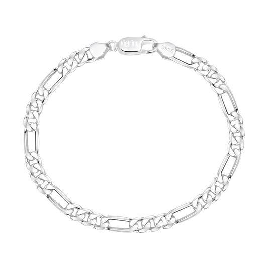 Figaro bracelet 5 mm - 925 silver