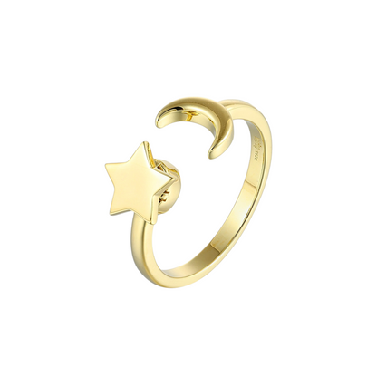Square ring with zirconia stones - 925 silver