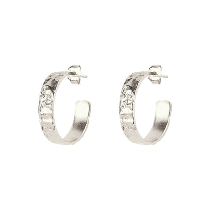 Dainty crystal hoop earrings • Zirconia crystals