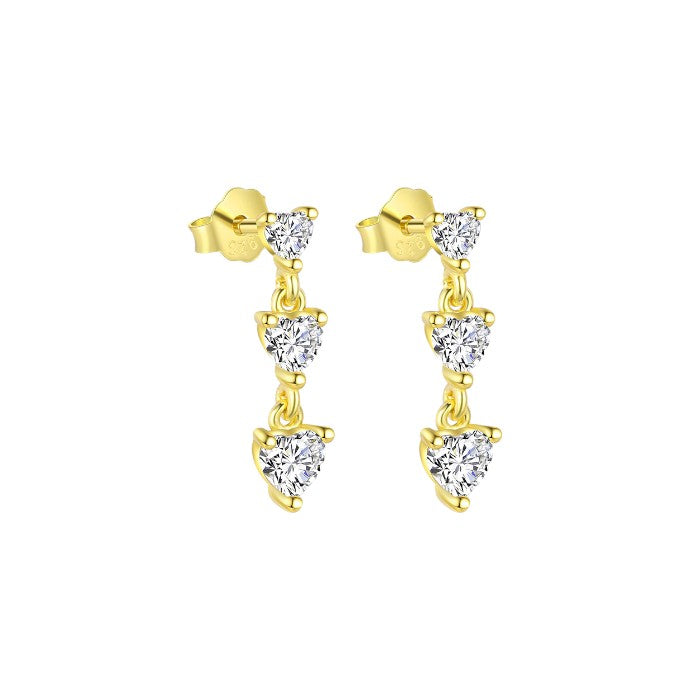 Dainty crystal hoop earrings • Zirconia crystals