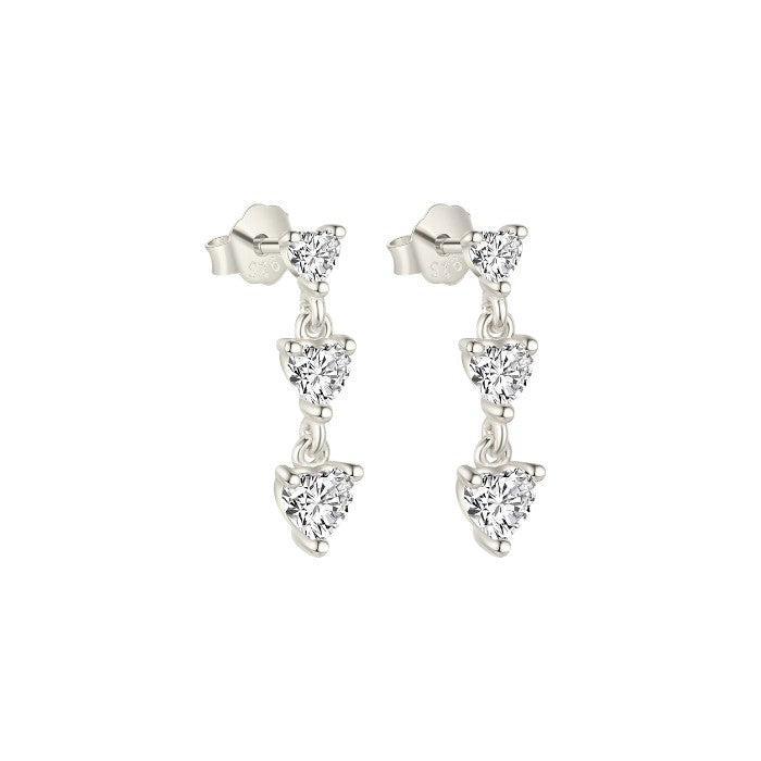 Dainty crystal hoop earrings • Zirconia crystals