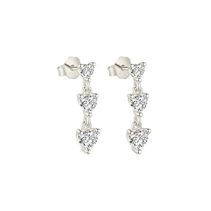 Dainty crystal hoop earrings • Zirconia crystals