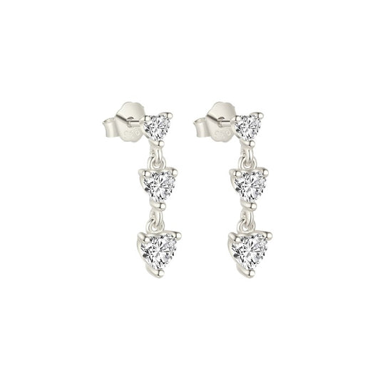 Dainty crystal hoop earrings • Zirconia crystals