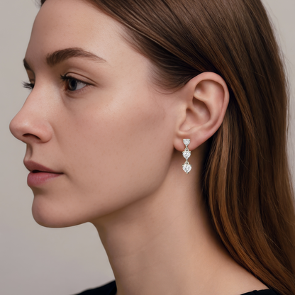 Dainty crystal hoop earrings • Zirconia crystals