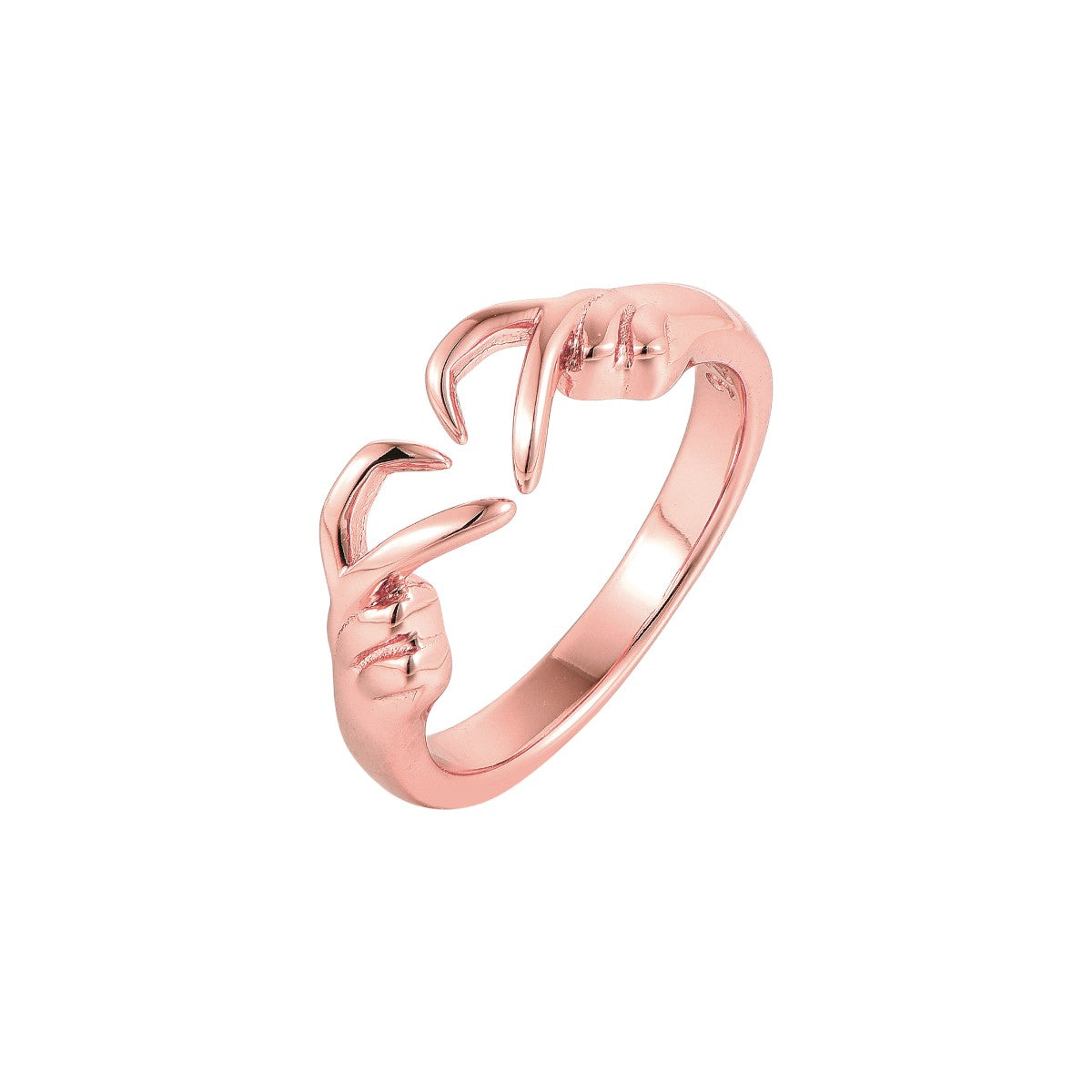 Heart Hands Ring - 925 Silver
