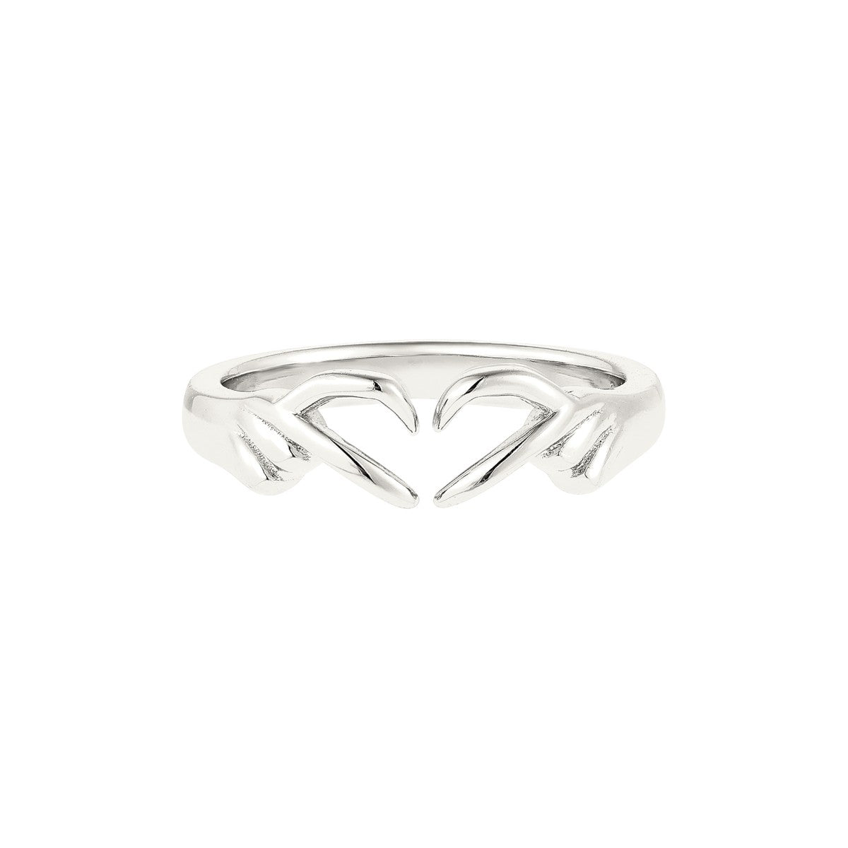 Heart Hands Ring - 925 Silver