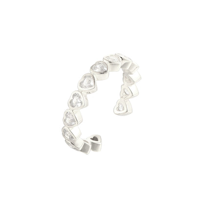 Gold Abstract Ring • 925 Sterling Silver Open Ring