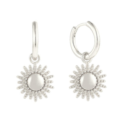 Dainty crystal hoop earrings • Zirconia crystals