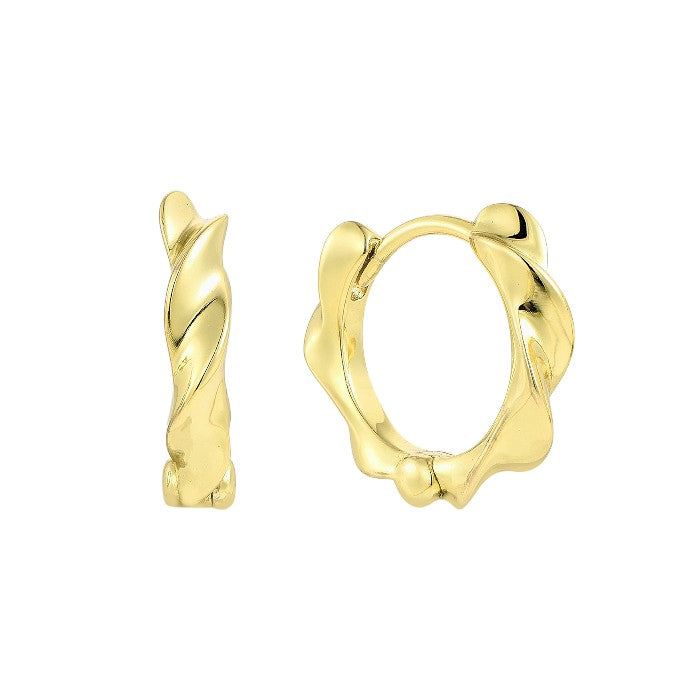 Dainty crystal hoop earrings • Zirconia crystals